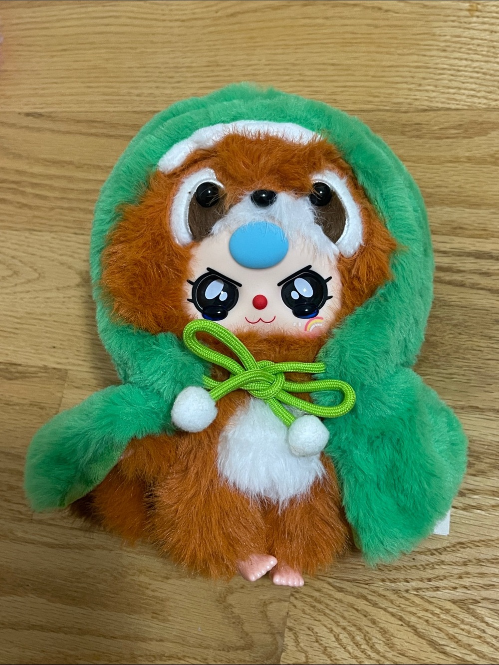Baby Three Red Panda in Dino Costume Plush